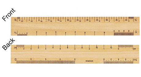 Customizable 6 Beveled Wood Ruler